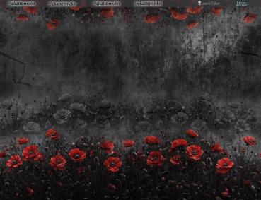 Schattenmohn - Bordüre - Jersey